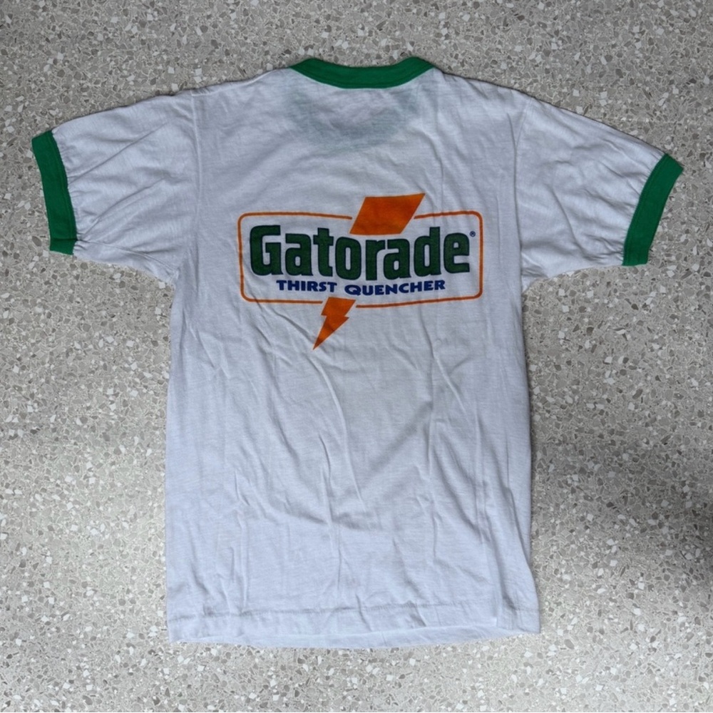 VTG Gatorade White and Green T-Shirt Small Vintage